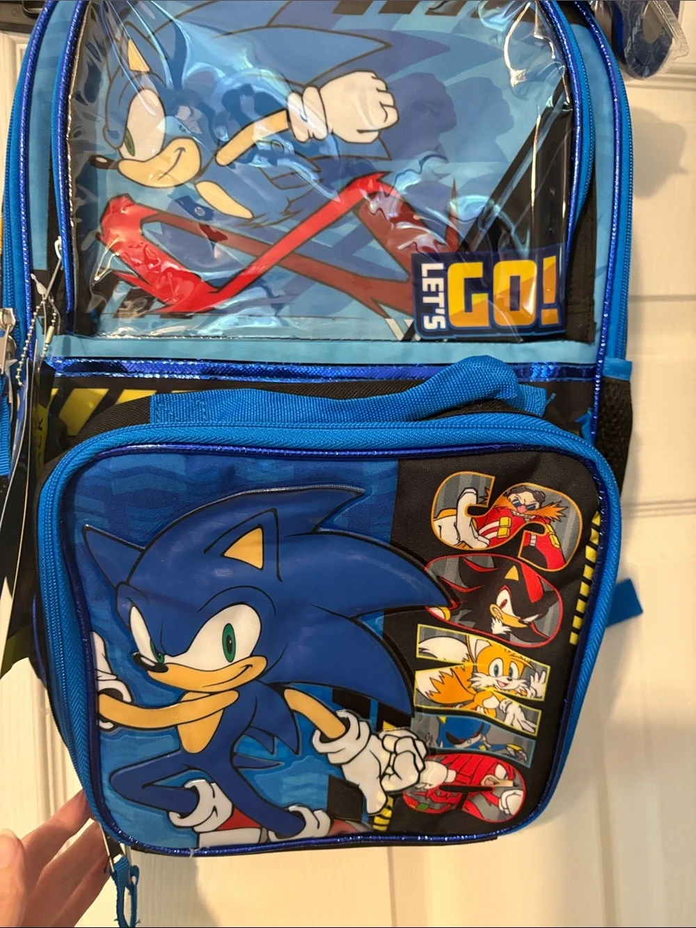 Sonic the Hedgehog Kids Blue Backpack with Headphones